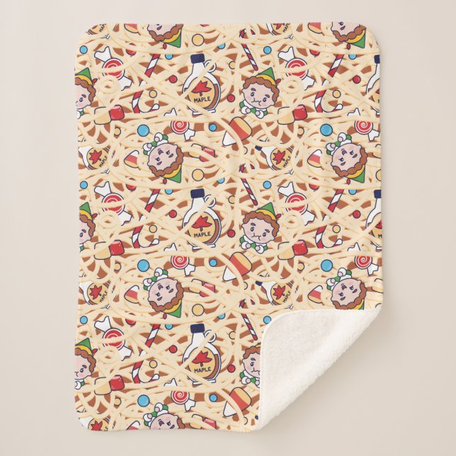 Manta Sherpa Buddy the Elf | Patrón de alentadores de Navidades (Anverso)