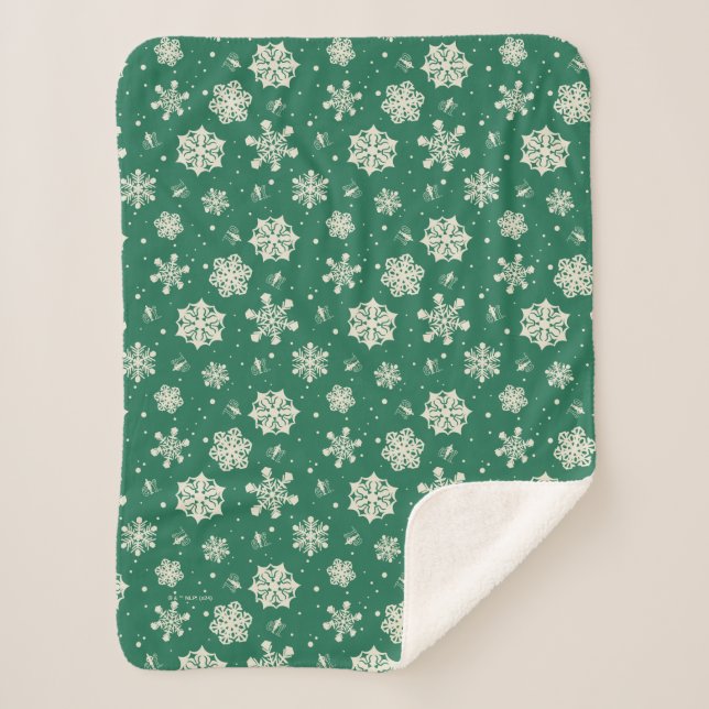 Manta Sherpa Buddy the Elf Snowflake Pattern (Anverso)