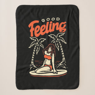 Manta Sherpa Buen sentimiento Chica surfista