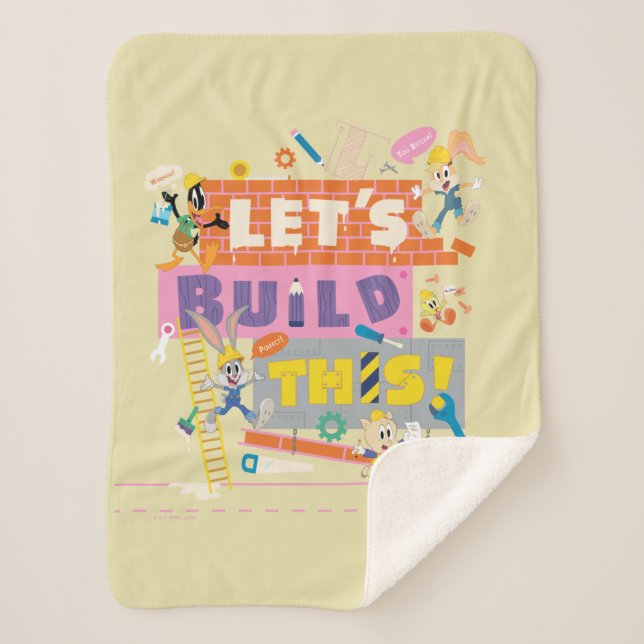 Manta Sherpa BUGS BUNNY BUILDERS™| Sitio de trabajo "Let's Buil (Anverso)