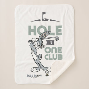 Manta Sherpa BuGS BUNNY™ Golfing - Agujero en un solo club