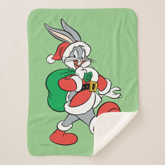 Manta Sherpa BUGS BUNNY™ Santa (Anverso)