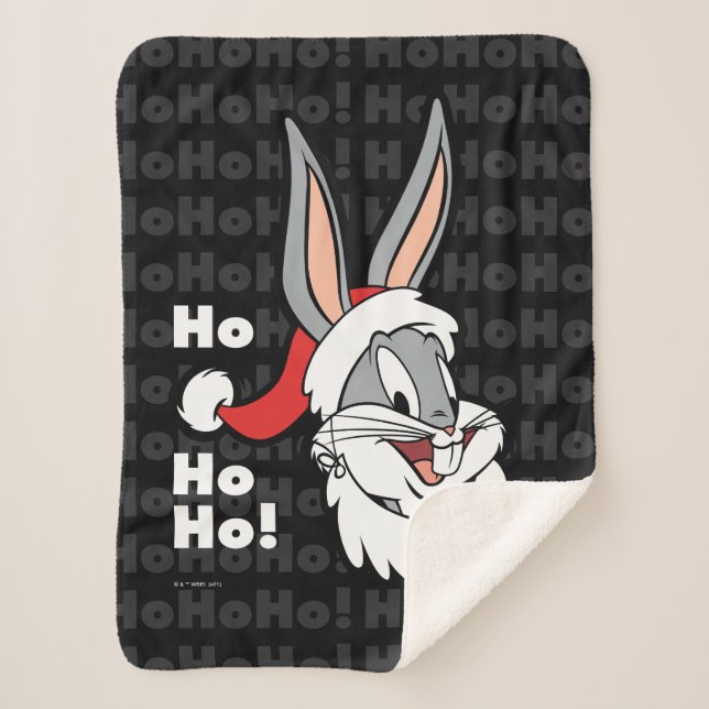 Manta Sherpa BUGS BUNNY™ Santa "¡Ho Ho Ho!" (Anverso)