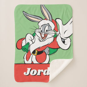 Manta Sherpa BUGS BUNNY™ Santa Waving