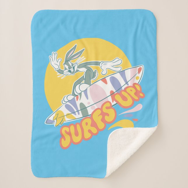 Manta Sherpa BUGS BUNNY™ - ¡Surfs Up! (Anverso)