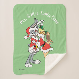 Manta Sherpa BUGS BUNNY™ y Lola Mistletoe Kiss