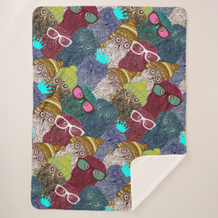 Manta Sherpa Búho en la corona