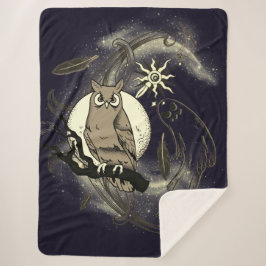 Manta Sherpa Búho y fantasma