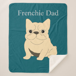 Manta Sherpa Bulldog Francés Crema, Papá Frenchie