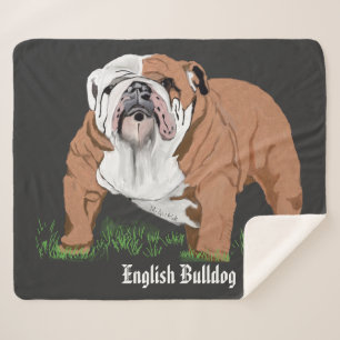 Manta Sherpa Bulldog inglés