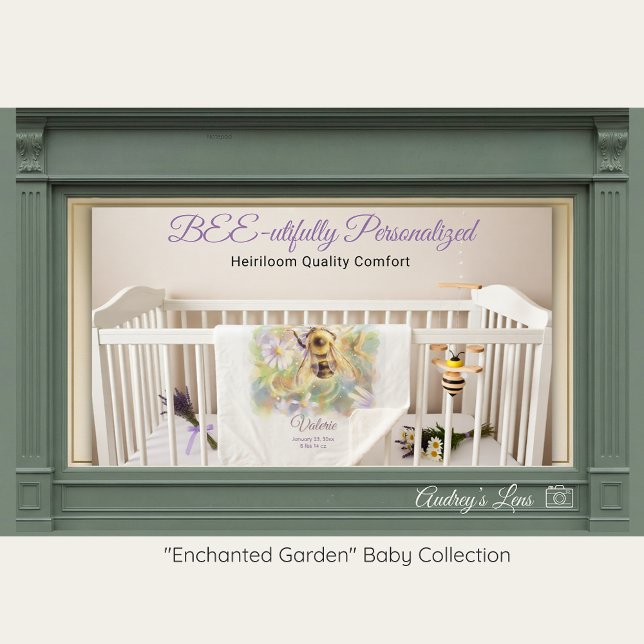 Manta Sherpa Bumblebee Sherpa Baby Blanket | Nature Gift (Subido por el creador)