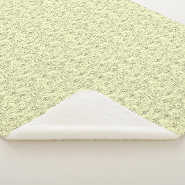 Manta Sherpa Bunches de Bunnies en amarillo - sin costuras.