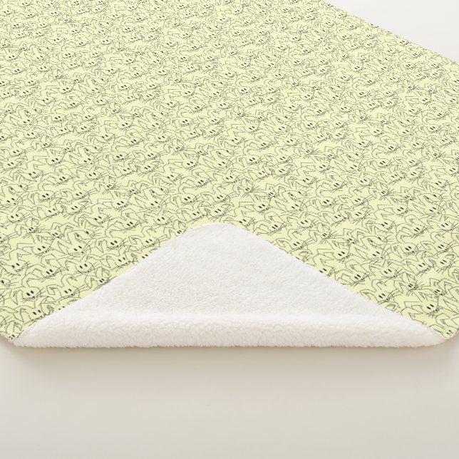 Manta Sherpa Bunches de Bunnies en amarillo - sin costuras. (3/4)