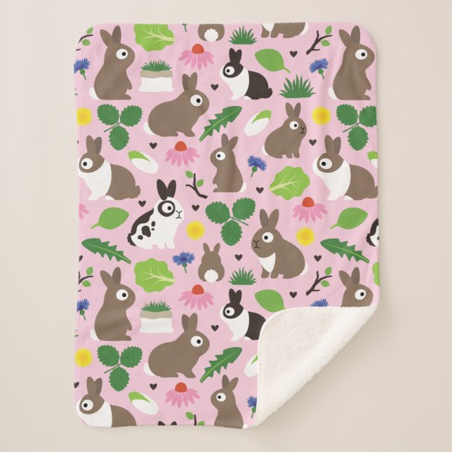 Manta Sherpa Bunnies Y Sus Tratamientos (Anverso)