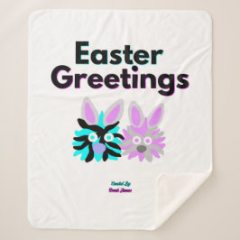 Manta Sherpa Bunny Fuzzies Medium Sherpa Blanket