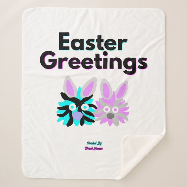 Manta Sherpa Bunny Fuzzies Medium Sherpa Blanket (Anverso)