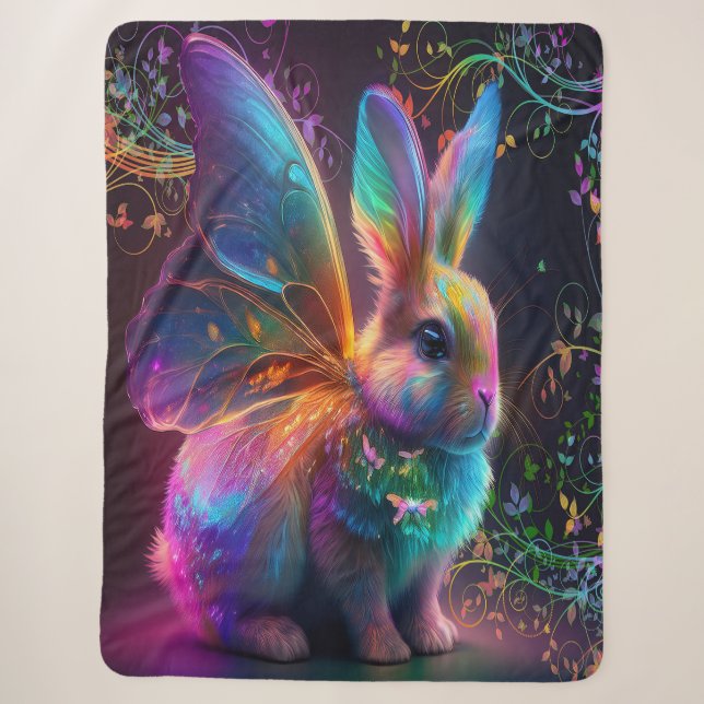 Manta Sherpa Bunny luminescente (Anverso)