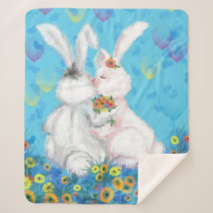 Manta Sherpa Bunny Sherpa Blanket - Hug