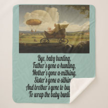 Bunting Baby - Rhyme Sherpa Blanket