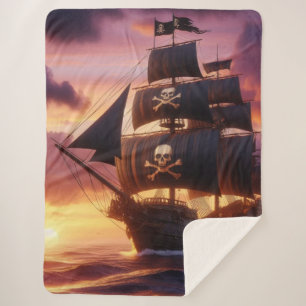 Manta Sherpa Buque pirata al amanecer