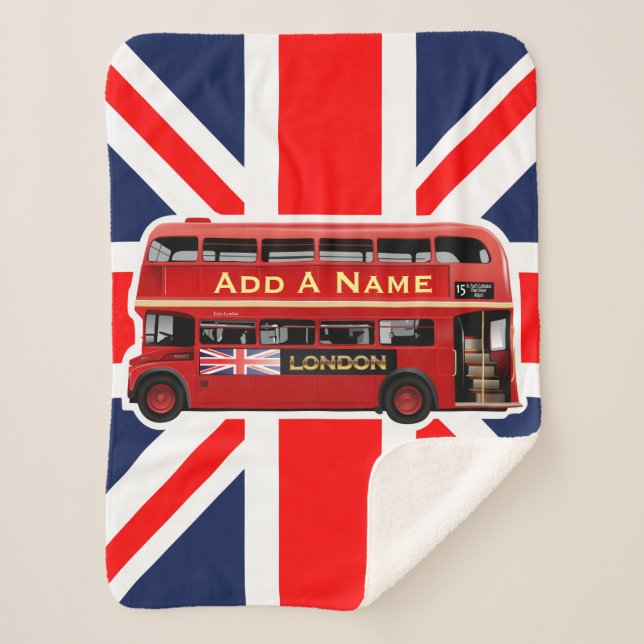 Manta Sherpa Bus Red London Doble Decker (Anverso)
