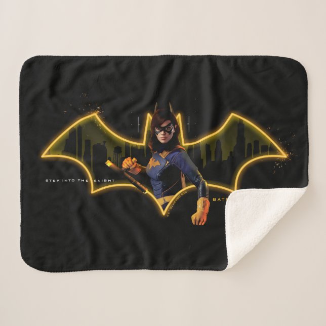 Manta Sherpa Caballeros góticos, chica con logo (Anverso (horizontal))