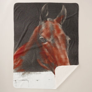 Manta Sherpa caballo amistoso
