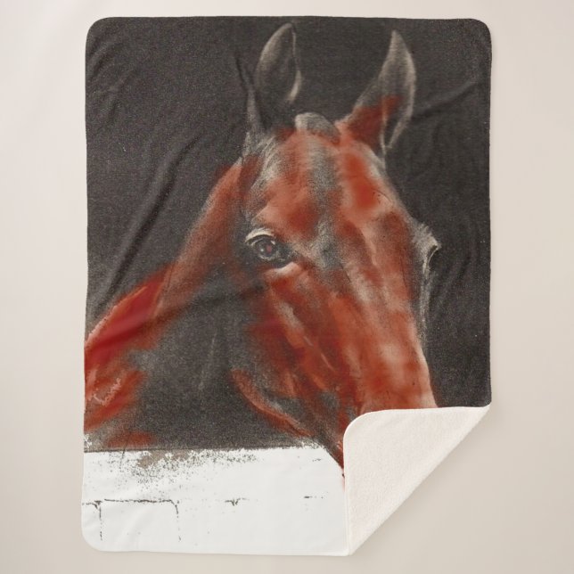 Manta Sherpa caballo amistoso (Anverso)