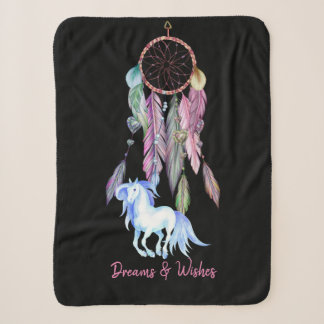 Manta Sherpa Caballo y Dreamcatcher ~ Sueños y Deseos BOHO