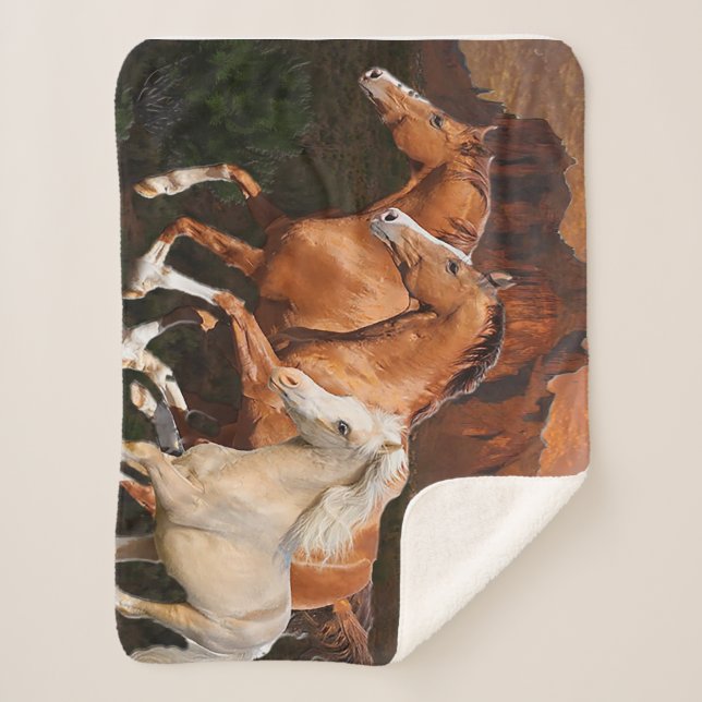 Manta Sherpa Caballos salvajes de Arizona (Anverso)