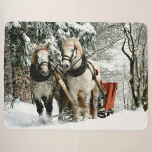 Manta Sherpa CABALLOS y DURA en la NIEVE