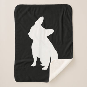 Manta Sherpa Cabeza de Bulldog francesa Tilt Apparel, cabeza fr
