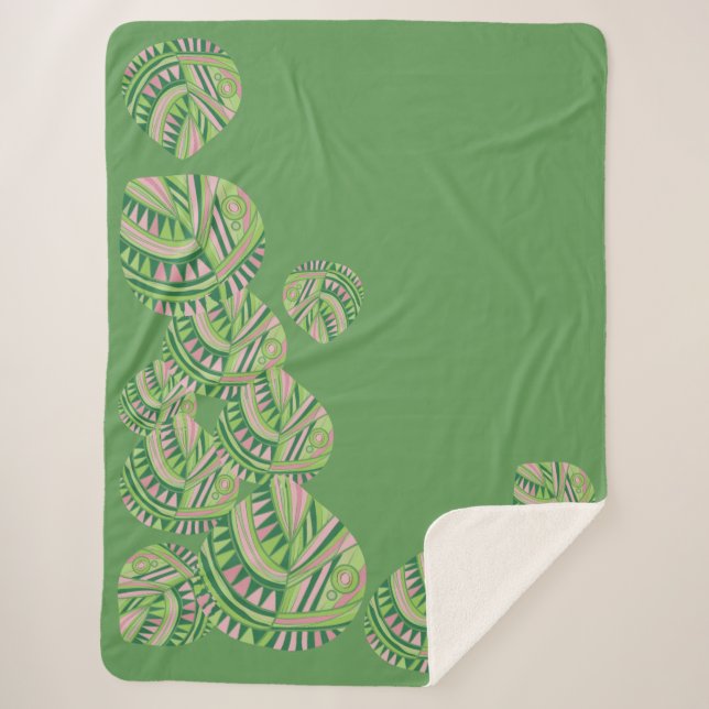 Manta Sherpa Cabeza de pescado sale del Jazz V Rosa Dusto Verde (Anverso)