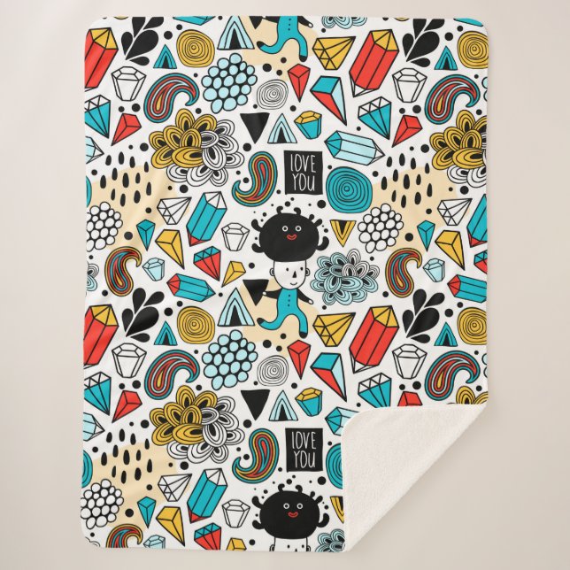 Manta Sherpa Cabeza loca (Anverso)