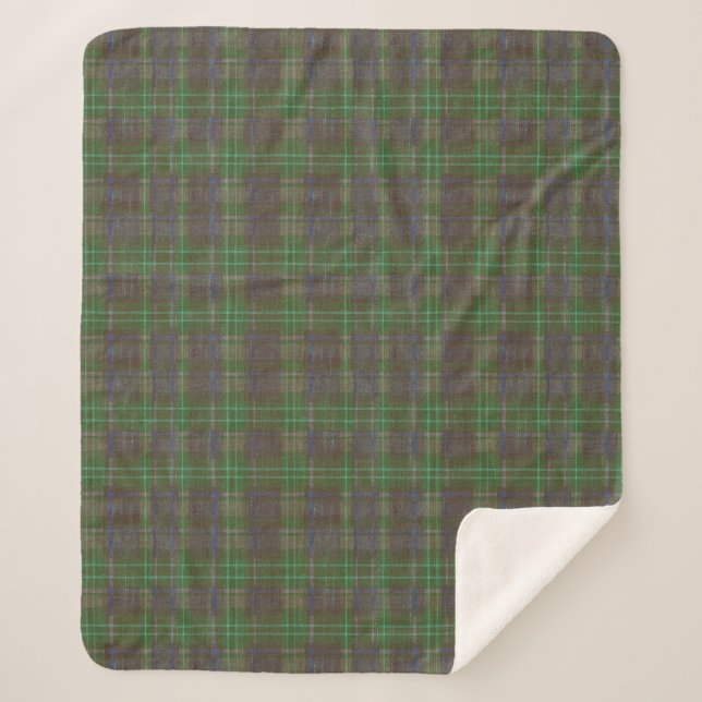 Manta Sherpa Cabin Forest Green Tartan (Anverso)
