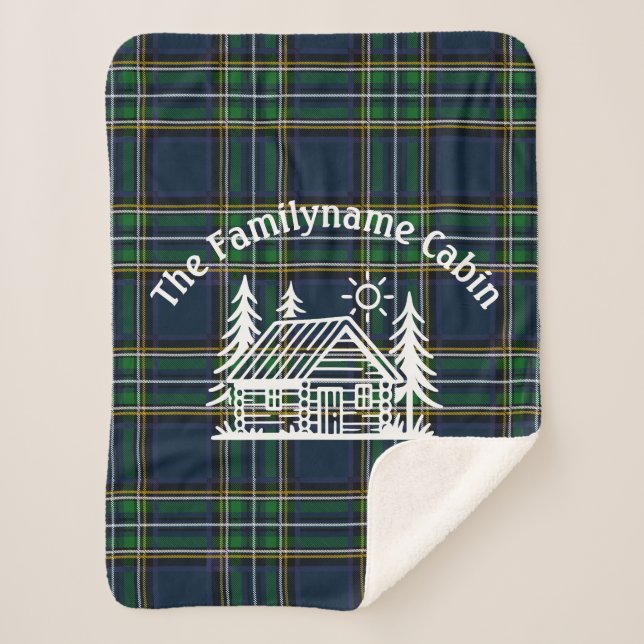 Manta Sherpa Cabina acogedora personalizada Throw Blanket (Anverso)