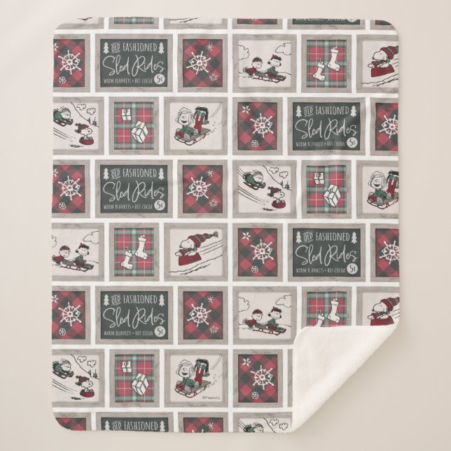 Manta Sherpa Cacahuetes | Antiguo Patrón De Modas De Sleigh Rid (Anverso)