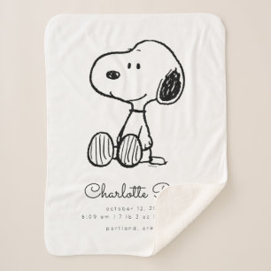 Manta Sherpa Cacahuetes   Bebé Snoopy