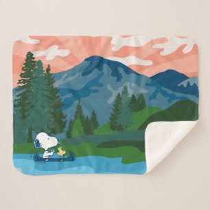 Manta Sherpa Cacahuetes Canoa Snoopy & Woodstock