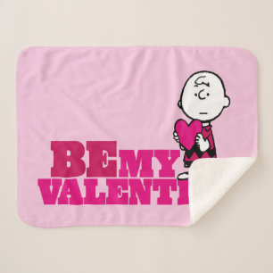 Manta Sherpa Cacahuetes   Charlie Brown Be My Valentine