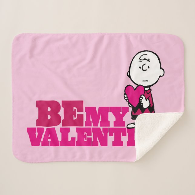 Manta Sherpa Cacahuetes | Charlie Brown Be My Valentine (Anverso (horizontal))