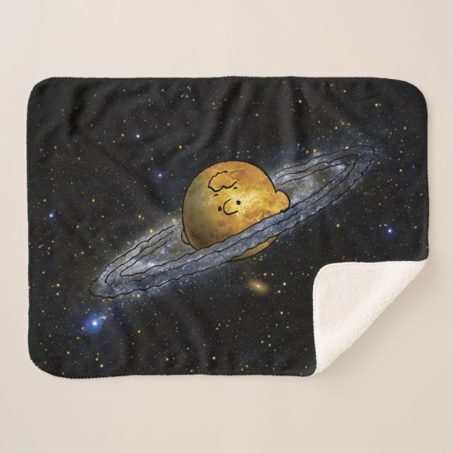 Manta Sherpa Cacahuetes | Charlie Brown Espaciado (Anverso (horizontal))