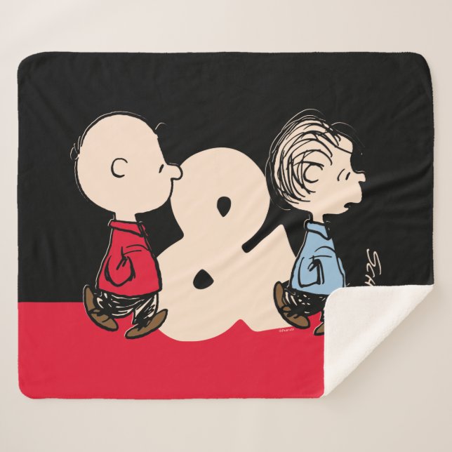 Manta Sherpa Cacahuetes | Charlie Brown y Linus (Anverso (horizontal))