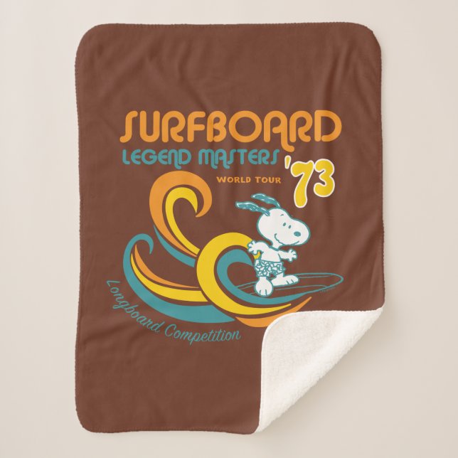Manta Sherpa Cacahuetes | Concurso Snoopy Surfboard Longboard (Anverso)