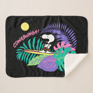 Manta Sherpa Cacahuetes   Cowabunga Snoopy