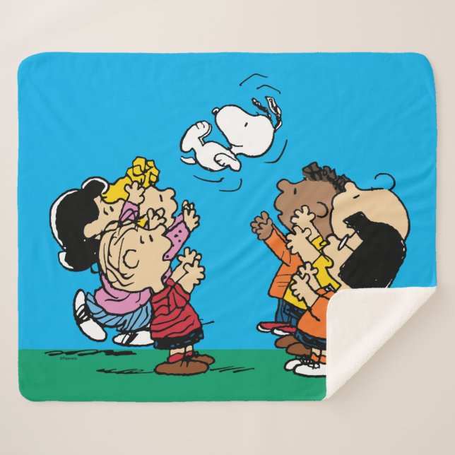 Manta Sherpa Cacahuetes | Diversión de amigos (Anverso (horizontal))