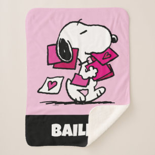 Manta Sherpa Cacahuetes   EL DÍA DE SAN VALENTÍN   Snoopy