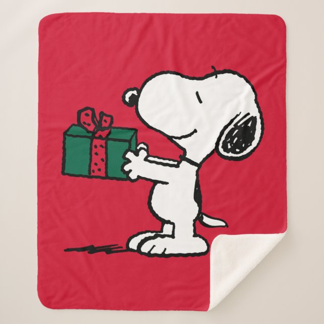 Manta Sherpa Cacahuetes | Entrega de Navidades Snoopy (Anverso)