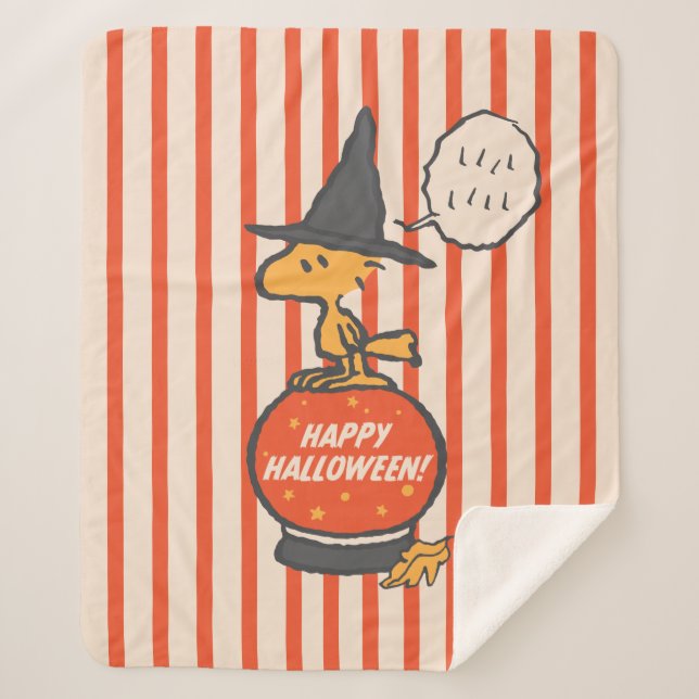 Manta Sherpa Cacahuetes | Huellas de Brujas de Woodstock de épo (Anverso)