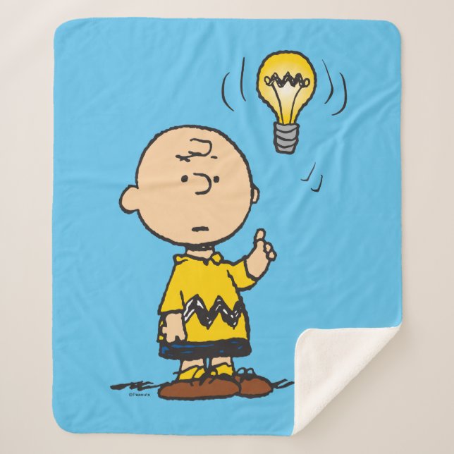 Manta Sherpa Cacahuetes | Idea de Charlie Brown sobre la bombil (Anverso)